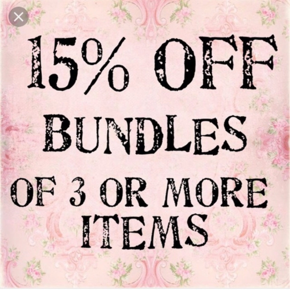 15% off 3 or more!! 🎉🎉